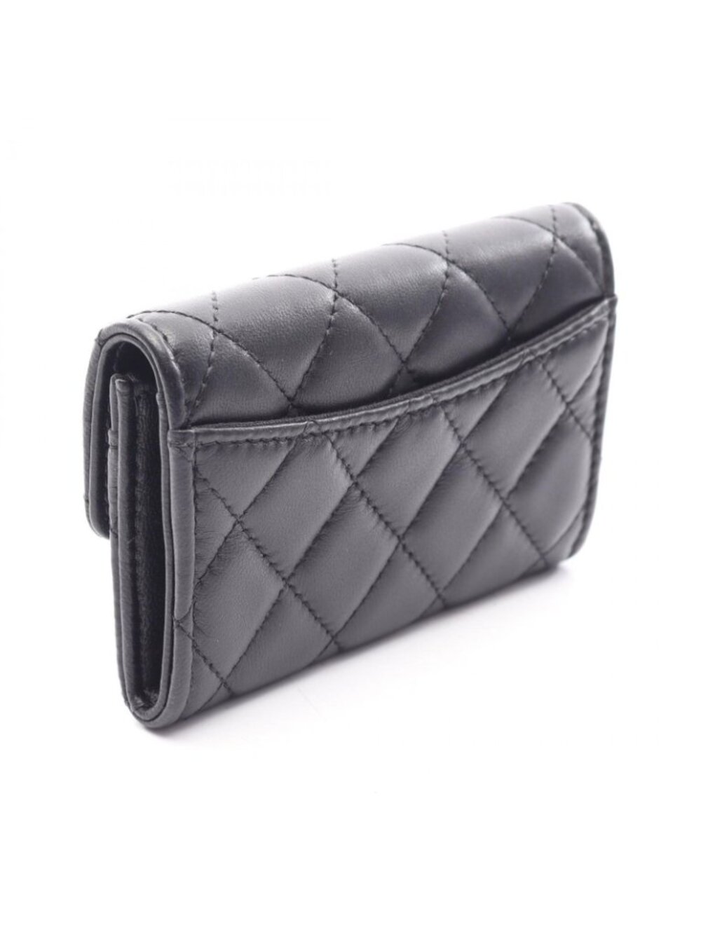 Chanel Card Case Quilted Black Lambskin - Picture 2 of 5